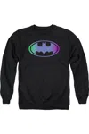 Gildan Batman Gradient Bat Logo Adult Crewneck Sweatshirt In Black
