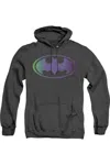Gildan Batman Gradient Bat Logo Adult Heather Hoodie / Hooded Sweatshirt In Black