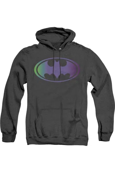Gildan Batman Gradient Bat Logo Adult Heather Hoodie / Hooded Sweatshirt In Black