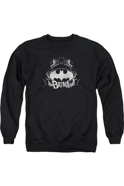 Gildan Batman Grim & Gritty Adult Crewneck Sweatshirt In Black