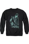 Gildan Batman Gritted Teeth Adult Crewneck Sweatshirt In Black
