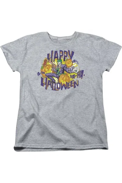 Gildan Batman Ha Ha Halloween Short Sleeve Womens Tee / T-shirt In Multi