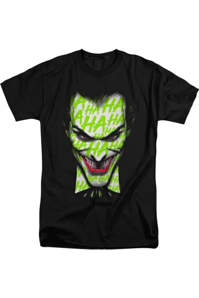 Gildan Batman Ha Ha Smile Short Sleeve Adult Tall Tee / T-shirt In Black