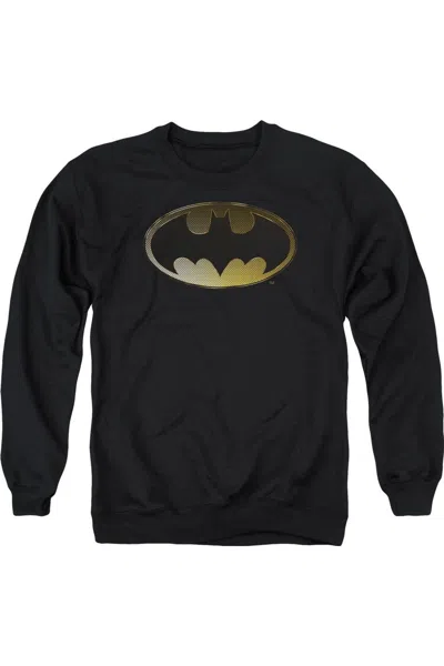 Gildan Batman Halftone Bat Adult Crewneck Sweatshirt In Black