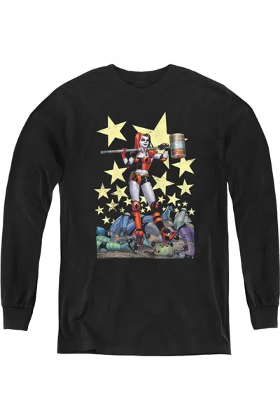 Gildan Kids' Batman Hammer Time Youth Long Sleeve Tee / T-shirt In Black