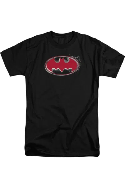 Gildan Batman Hardcore Noir Bat Logo Short Sleeve Adult Tall Tee / T-shirt In Black