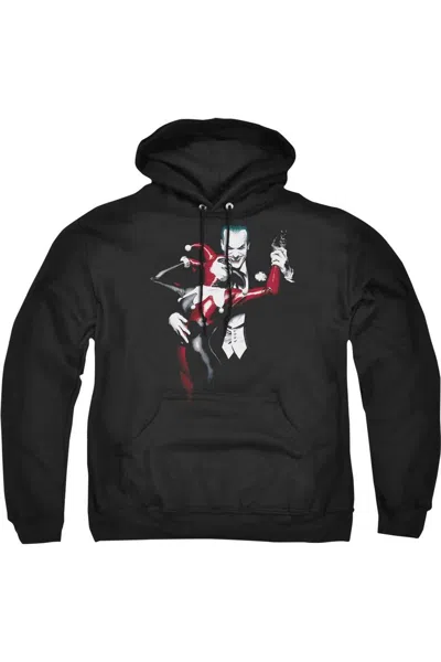 Gildan Batman Harley And Joker Adult Pull Over Hoodie / Hooded Sweatshirt In Black