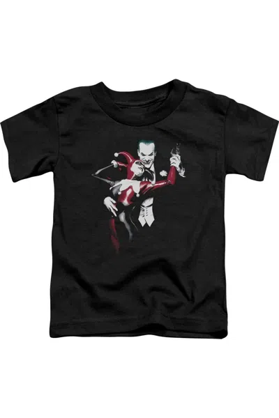 Gildan Kids' Batman Harley And Joker Short Sleeve Youth Tee / T-shirt In Black