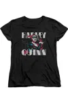 Gildan Batman Harley Bold Short Sleeve Womens Tee / T-shirt In Black