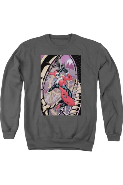 Gildan Batman Harley First Adult Crewneck Sweatshirt In Pink