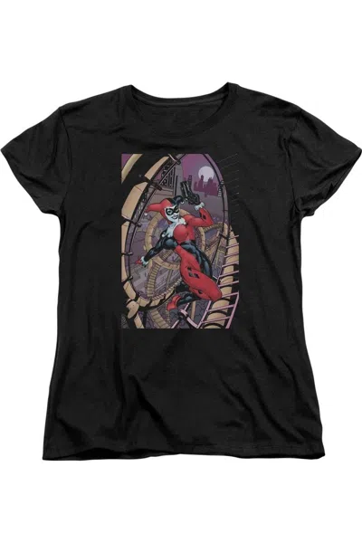Gildan Batman Harley First Short Sleeve Womens Tee / T-shirt In Black