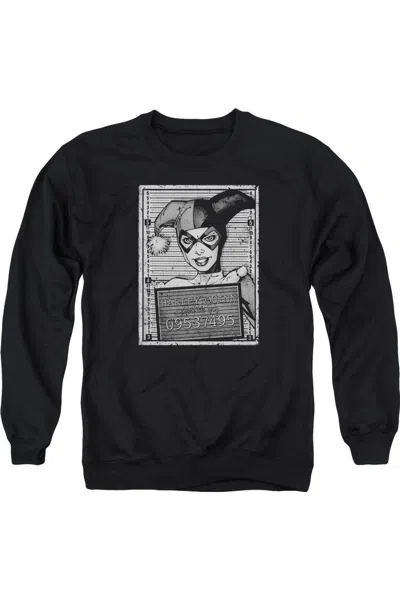 Gildan Batman Harley Inmate Adult Crewneck Sweatshirt In Black