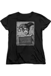 Gildan Batman Harley Inmate Short Sleeve Womens Tee / T-shirt In Black