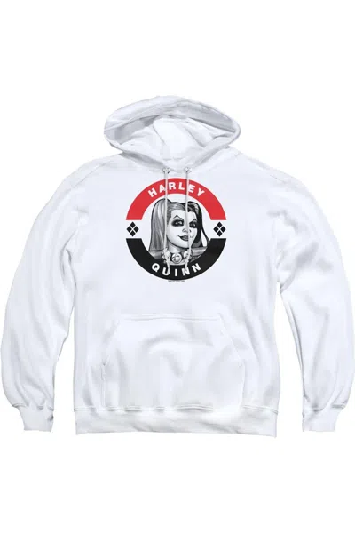 Gildan Batman Harley President Circle Adult Pull Over Hoodie / Hooded Sweatshirt In White