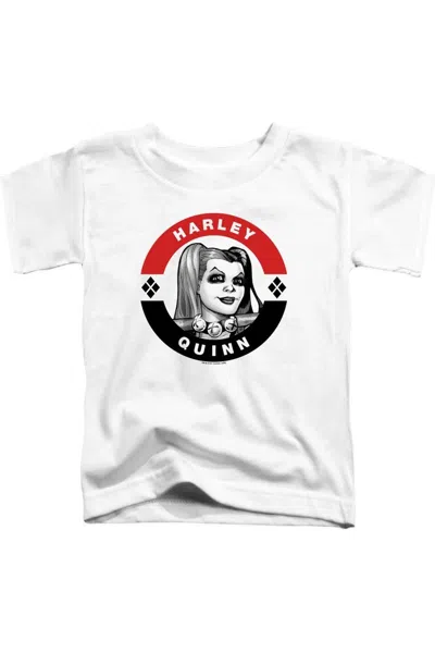 Gildan Kids' Batman Harley President Circle Short Sleeve Youth Tee / T-shirt In White