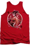 Gildan Batman Harley Q Adult Tank Top In Red
