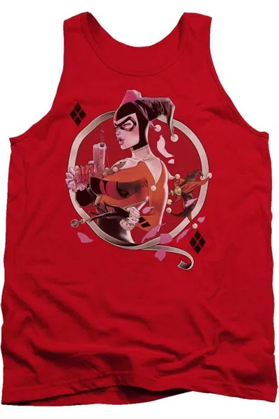 Gildan Batman Harley Q Adult Tank Top In Red