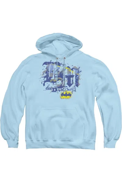 Gildan Batman He Sees All Adult Pull Over Hoodie / Hooded Sweatshirt In Blue