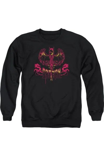 Gildan Batman Heart Of Fire Adult Crewneck Sweatshirt In Black