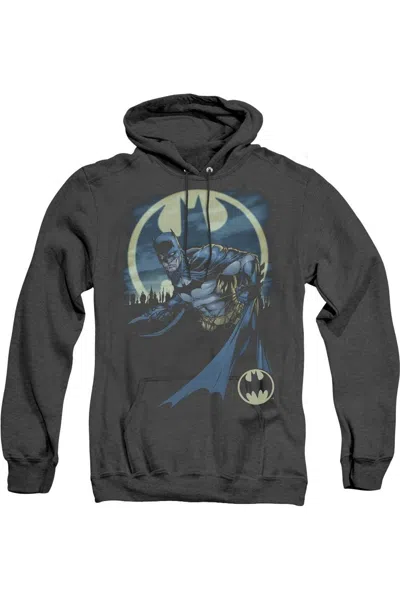 Gildan Batman Heed The Call Adult Heather Hoodie / Hooded Sweatshirt In Black