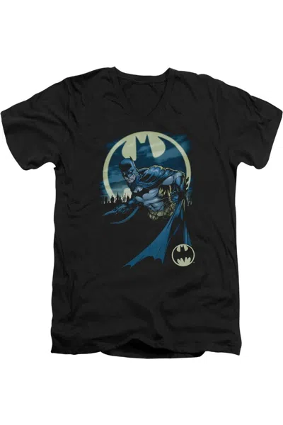 Gildan Batman Heed The Call Short Sleeve Adult V Neck Tee / T-shirt In Black