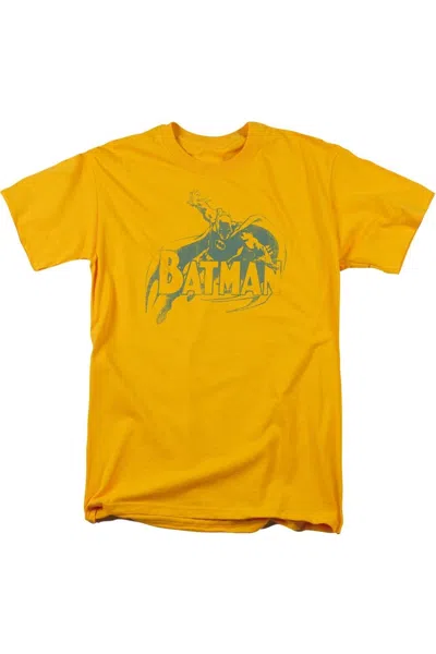 Gildan Batman Heres Batman Short Sleeve Adult Tee / T-shirt In Yellow