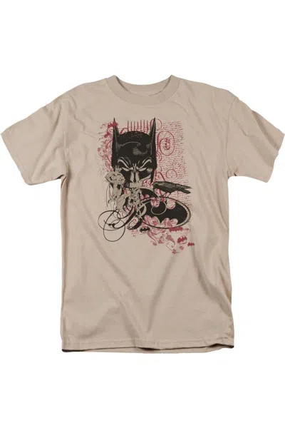 Gildan Batman Heroic To The Bone Short Sleeve Adult Tee / T-shirt In Beige