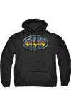 Gildan Batman Hot Rod Shield Adult Pull Over Hoodie / Hooded Sweatshirt In Black