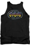Gildan Batman Hot Rod Shield Adult Tank Top In Black