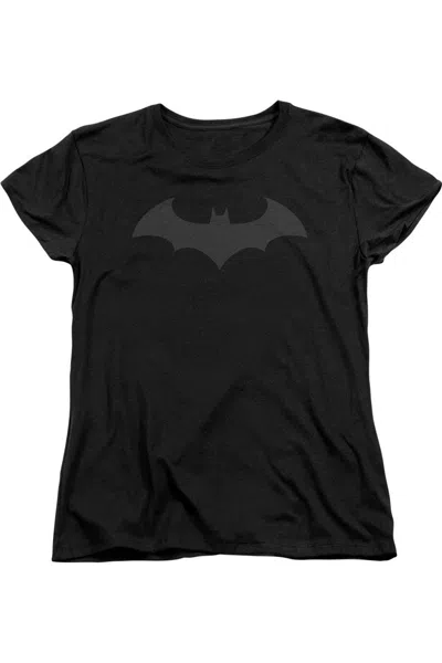 Gildan Batman Hush Logo Short Sleeve Womens Tee / T-shirt In Black