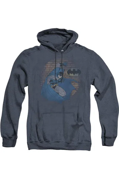 Gildan Batman In The Spotlight Adult Heather Hoodie / Hooded Sweatshirt In Blue