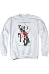 Gildan Batman Inked Quinn Adult Crewneck Sweatshirt In White