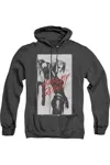 Gildan Batman Inked Quinn Adult Heather Hoodie / Hooded Sweatshirt In Black