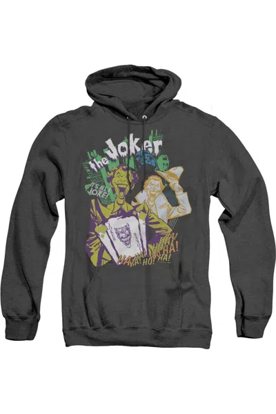 Gildan Batman Its All A Joke Adult Heather Hoodie / Hooded Sweatshirt In Black