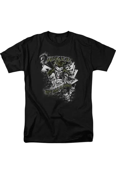 Gildan Batman It´s All A Joke Short Sleeve Adult V Neck T-shirt In Black