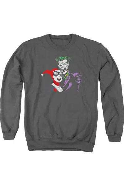 Gildan Batman Joker & Harley Adult Crewneck Sweatshirt In Pink