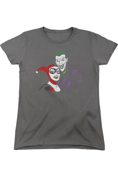 Gildan Batman Joker & Harley Short Sleeve Womens Tee / T-shirt In Pink