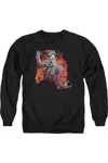 Gildan Batman Joker's Ave Adult Crewneck Sweatshirt In Black