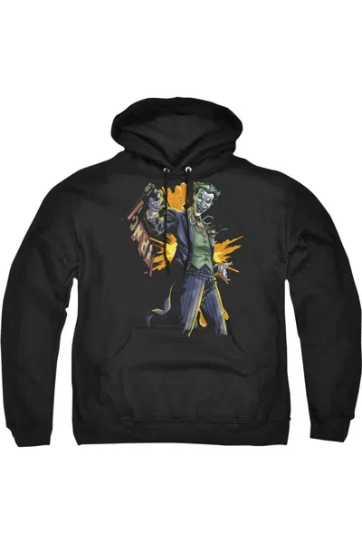 Gildan Batman Joker Bang Adult Pull Over Hoodie / Hooded Sweatshirt In Black