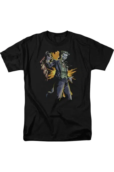 Gildan Batman Joker Bang Short Sleeve Adult Tee / T-shirt In Black