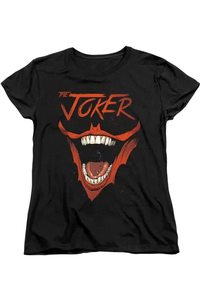 Gildan Batman Joker Bat Laugh Short Sleeve Women´s Tee / T-shirt In Black