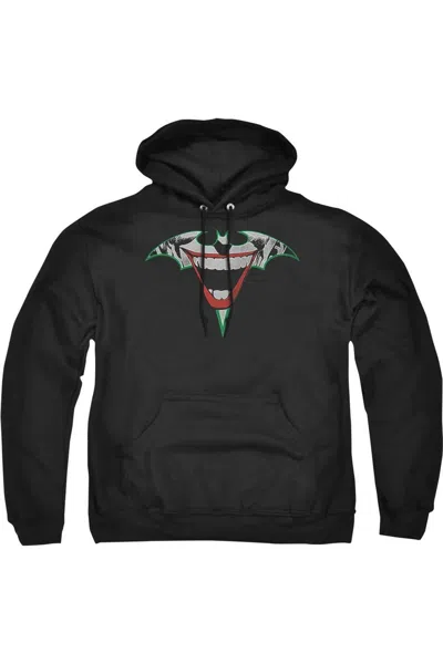 Gildan Batman Joker Bat Logo Adult Pull Over Hoodie / Hooded Sweatshirt In Black