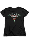 Gildan Batman Joker Bat Logo Short Sleeve Women´s Tee / T-shirt In Black
