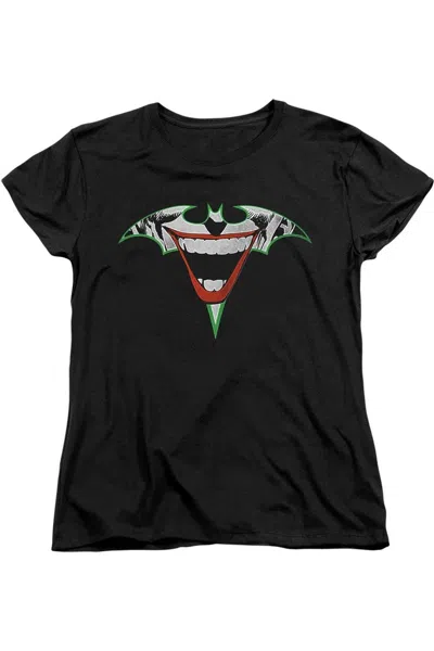 Gildan Batman Joker Bat Logo Short Sleeve Women´s Tee / T-shirt In Black