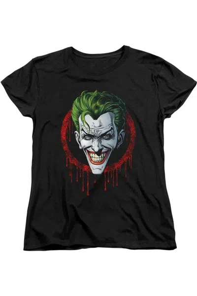 Gildan Batman Joker Drip Short Sleeve Women´s Tee / T-shirt In Black