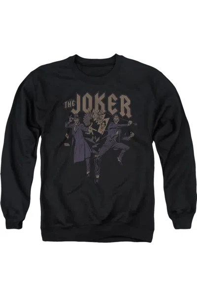 Gildan Batman Joker Duo Adult Crewneck Sweatshirt In Black