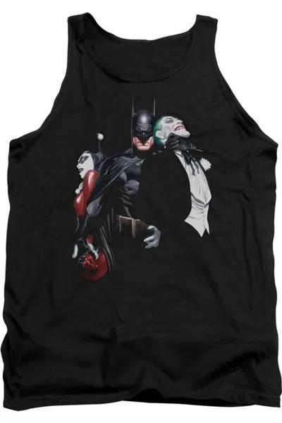 Gildan Batman Joker Harley Choke Adult Tank Top In Black