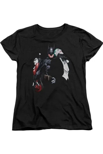 Gildan Batman Joker Harley Choke Short Sleeve Women´s Tee / T-shirt In Black