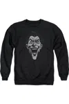 Gildan Batman Joker Lines Adult Crewneck Sweatshirt In Black