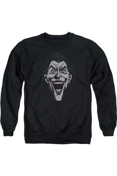 Gildan Batman Joker Lines Adult Crewneck Sweatshirt In Black